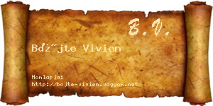 Böjte Vivien névjegykártya