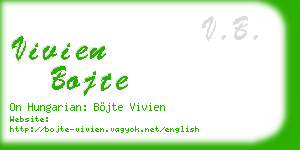 vivien bojte business card